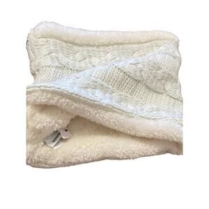 Sonoma Goods for Life Cable Knit Infinity Scarf Womens OS White Metallic NEW